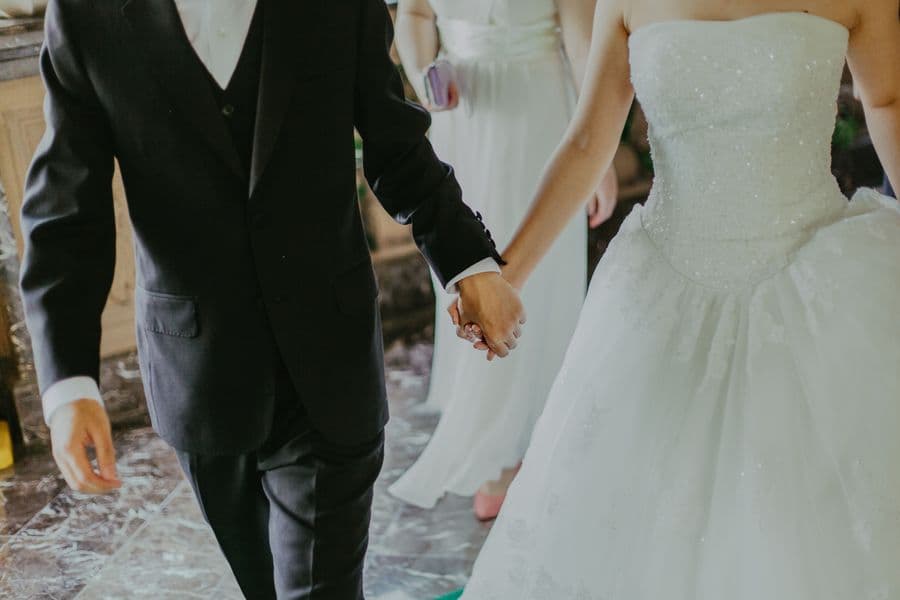 Couple sharing their first dance